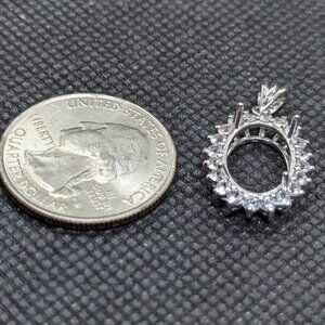 Sterling Silver and White Topaz setting in sterling for custom jewelry
